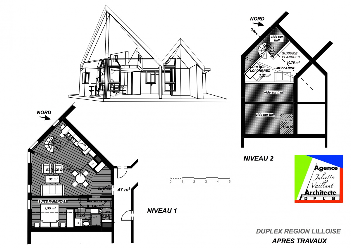 Modernisation d'un duplex urbain